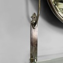 Specchio da parete con mensola in vetro e metallo, 1930 ca.