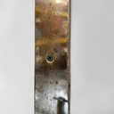 Specchio da parete con mensola in vetro e metallo, 1930 ca.