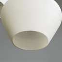 Lampadario a tre luci in vetro e metallo nero, 1950 ca.