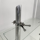 Libreria in metallo e vetro, 1980 ca.