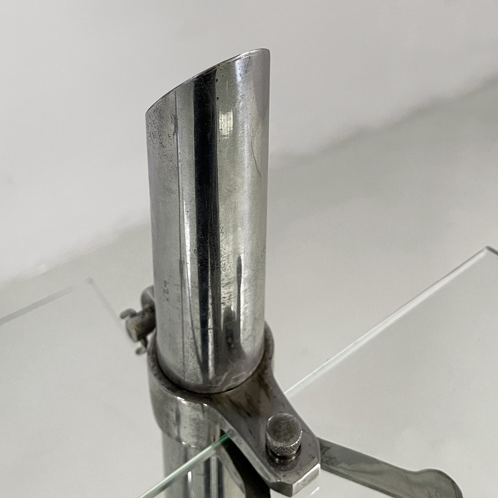 Libreria in metallo e vetro, 1980 ca.