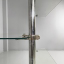 Libreria in metallo e vetro, 1980 ca.