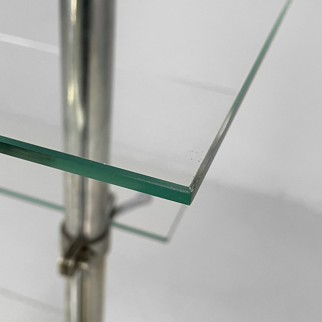 Libreria in metallo e vetro, 1980 ca.