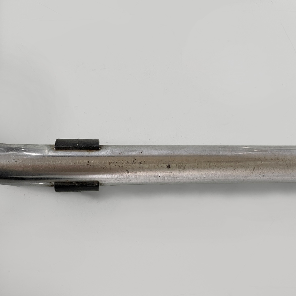 Sedia In legno nero, paglia e acciaio, 1960 ca.