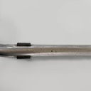 Sedia In legno nero, paglia e acciaio, 1960 ca.