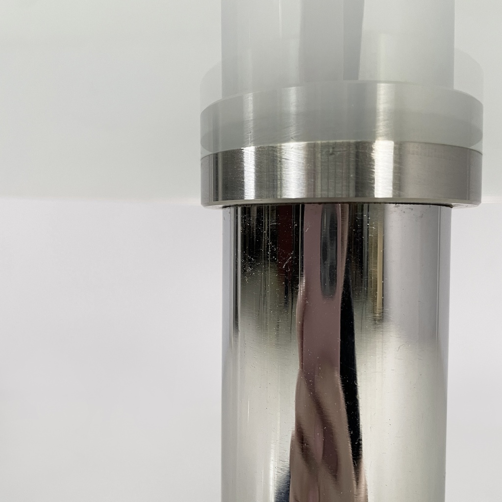 Tavolo da caffè in vetro, acciaio e marmo, 1980 ca.