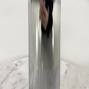 Tavolo da caffè in vetro, acciaio e marmo, 1980 ca.