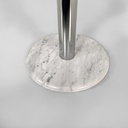 Tavolo da caffè in vetro, acciaio e marmo, 1980 ca.