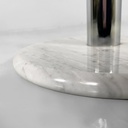 Tavolo da caffè in vetro, acciaio e marmo, 1980 ca.