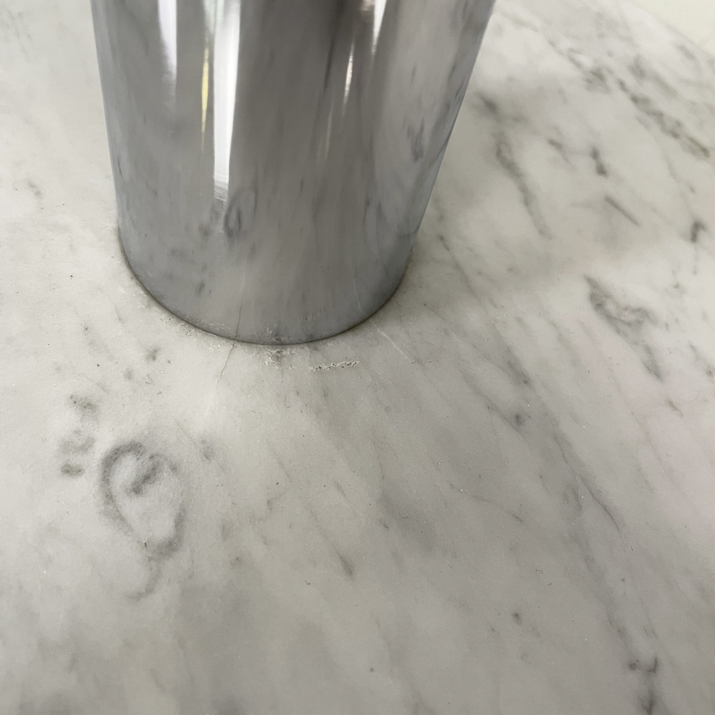 Tavolo da caffè in vetro, acciaio e marmo, 1980 ca.