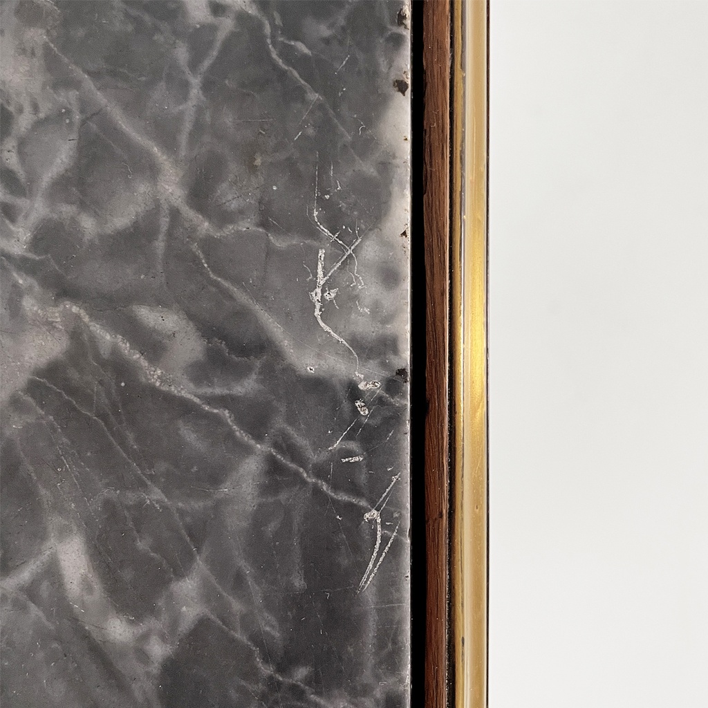 Consolle angolari in legno e marmo, 1700 ca.