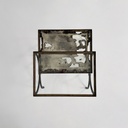 tavoli da caffè impilabili in metallo e vetro, 1940 ca.