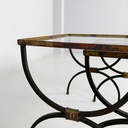 tavoli da caffè impilabili in metallo e vetro, 1940 ca.