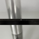 Consolle in vetro fumè e acciaio, 1980 ca.