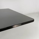 Consolle in vetro fumè e acciaio, 1980 ca.