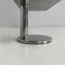 Consolle in vetro fumè e acciaio, 1980 ca.