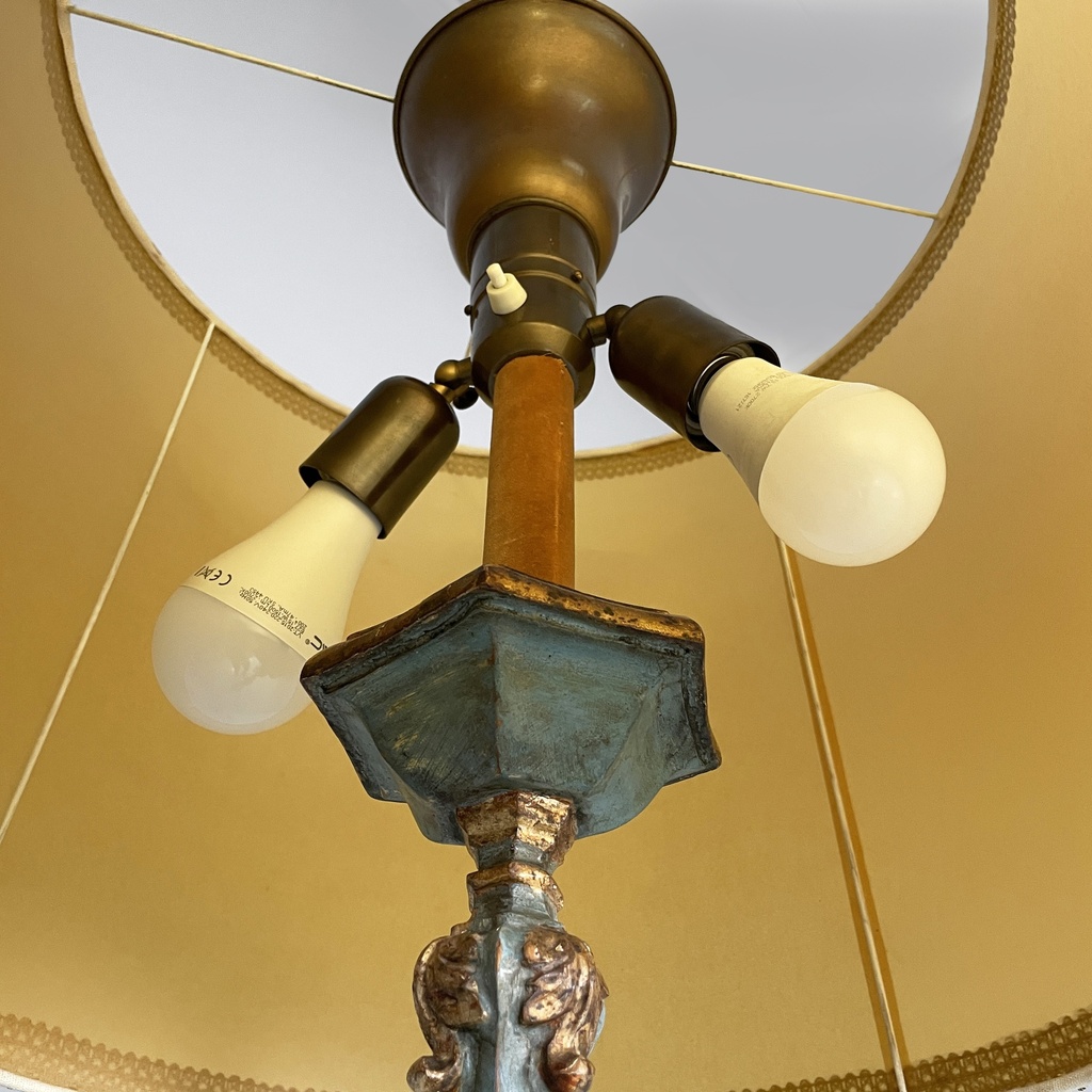 Lampada da terra in legno, 1940 ca.