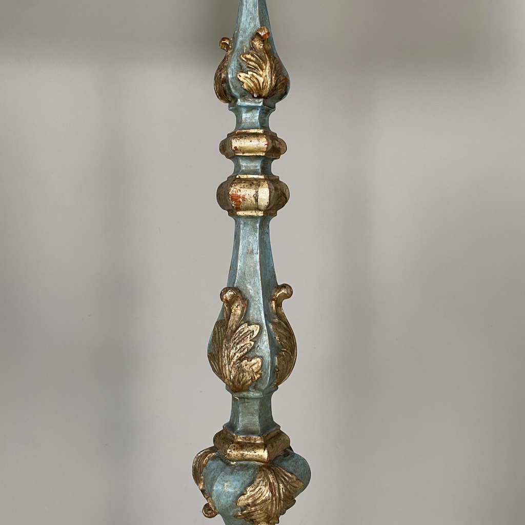 Lampada da terra in legno, 1940 ca.