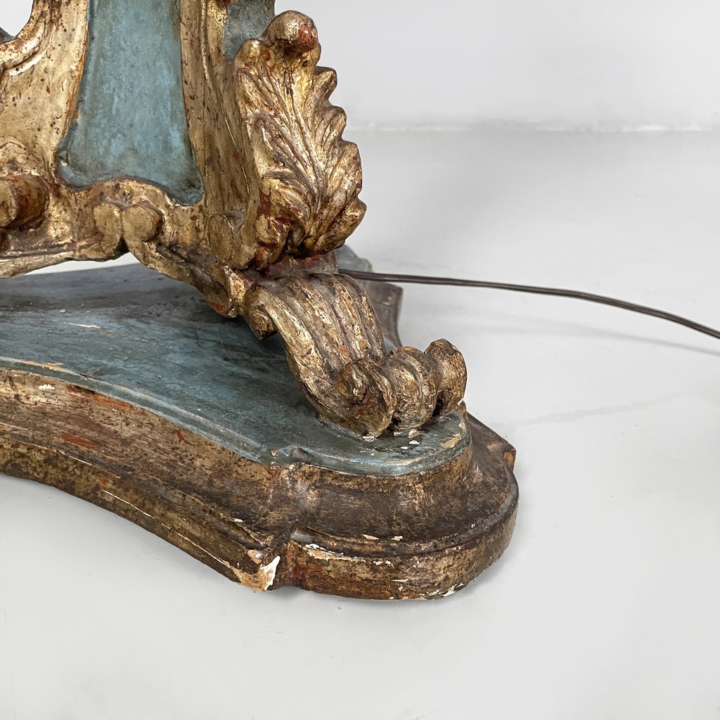 Lampada da terra in legno, 1940 ca.