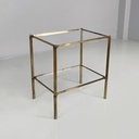 Tavoli da caffè in ottone e vetro, 1960 ca.