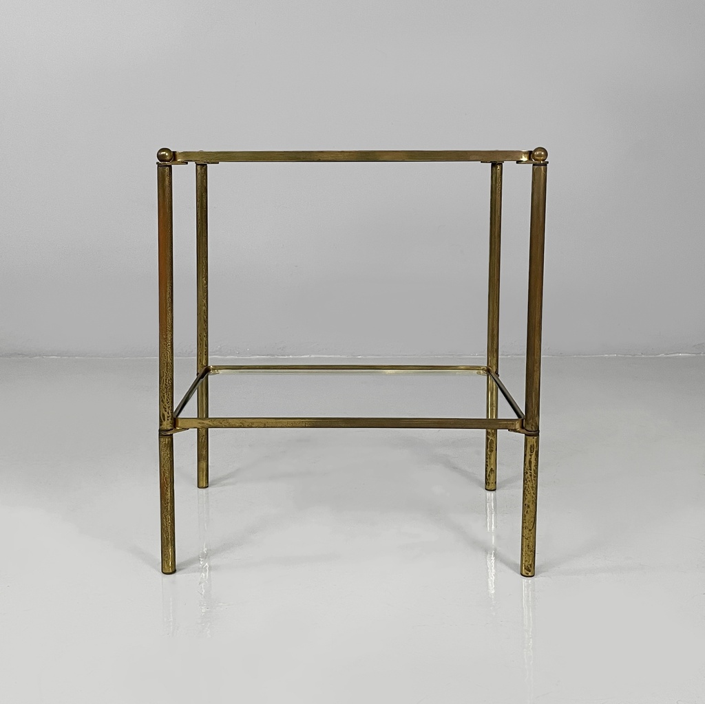Tavoli da caffè in ottone e vetro, 1960 ca.