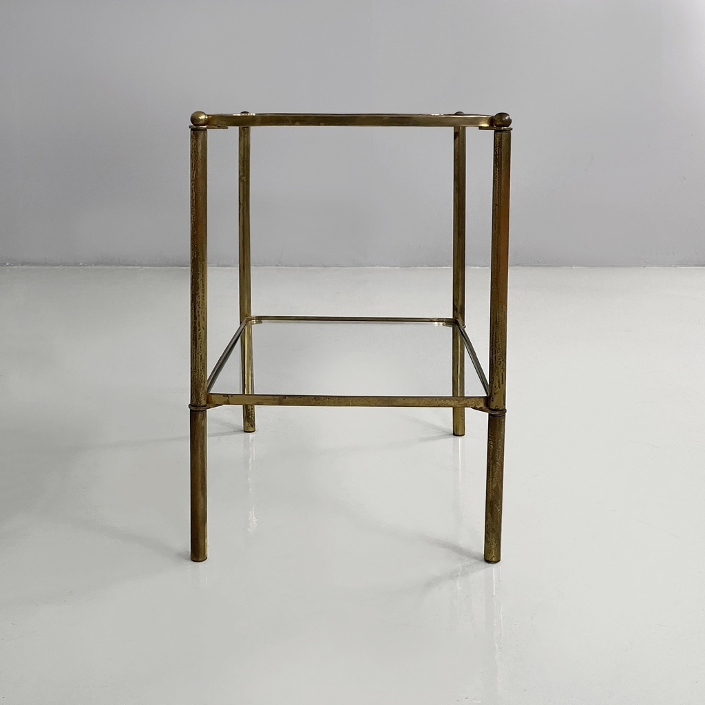 Tavoli da caffè in ottone e vetro, 1960 ca.