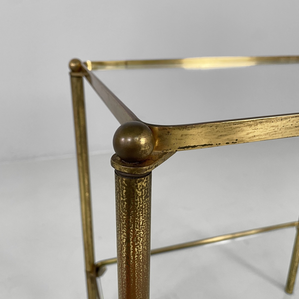 Tavoli da caffè in ottone e vetro, 1960 ca.