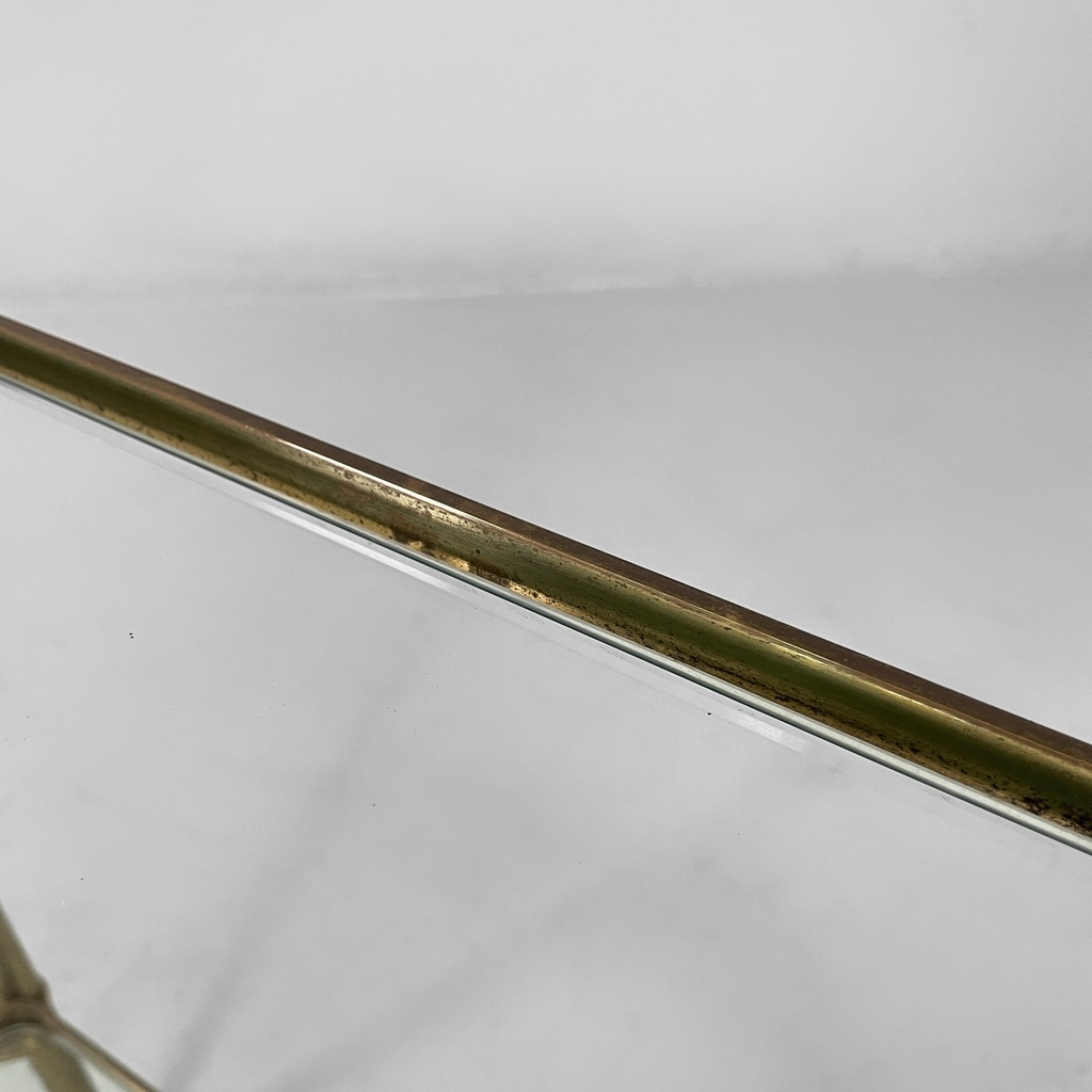 Tavoli da caffè in ottone e vetro, 1960 ca.