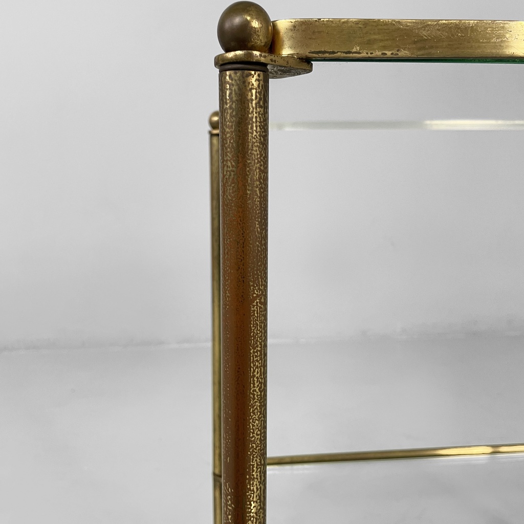 Tavoli da caffè in ottone e vetro, 1960 ca.