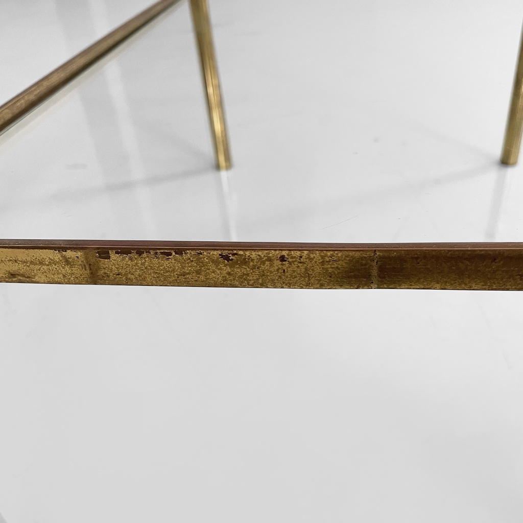 Tavoli da caffè in ottone e vetro, 1960 ca.