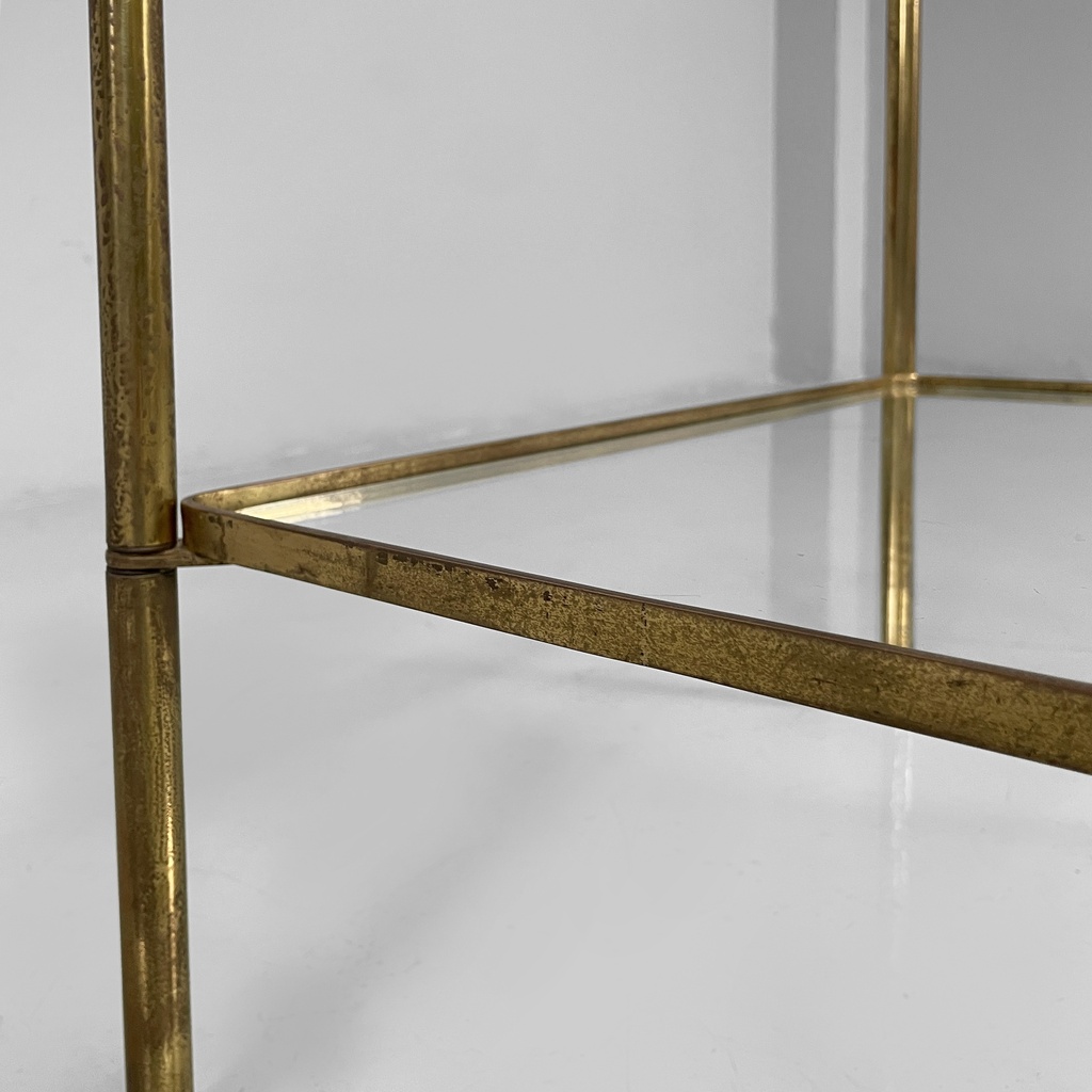 Tavoli da caffè in ottone e vetro, 1960 ca.