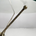 Tavolo da caffè in vetro e metallo brunito, 1960 ca.