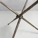 Tavolo da caffè in vetro e metallo brunito, 1960 ca.