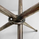 Tavolo da caffè in vetro e metallo brunito, 1960 ca.