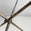 Tavolo da caffè in vetro e metallo brunito, 1960 ca.