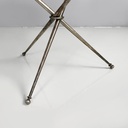 Tavolo da caffè in vetro e metallo brunito, 1960 ca.