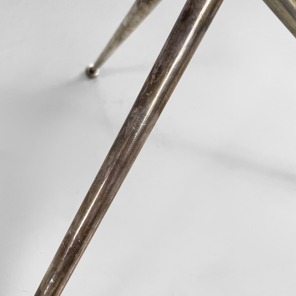 Tavolo da caffè in vetro e metallo brunito, 1960 ca.