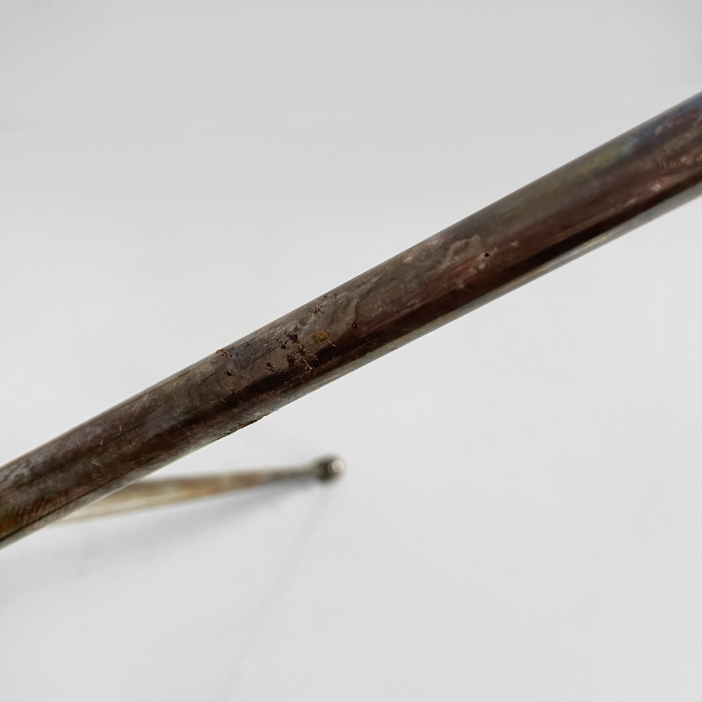 Tavolo da caffè in vetro e metallo brunito, 1960 ca.