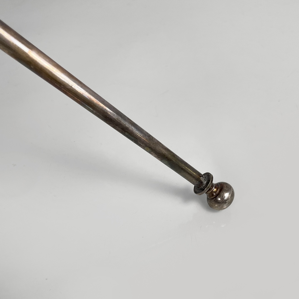 Tavolo da caffè in vetro e metallo brunito, 1960 ca.