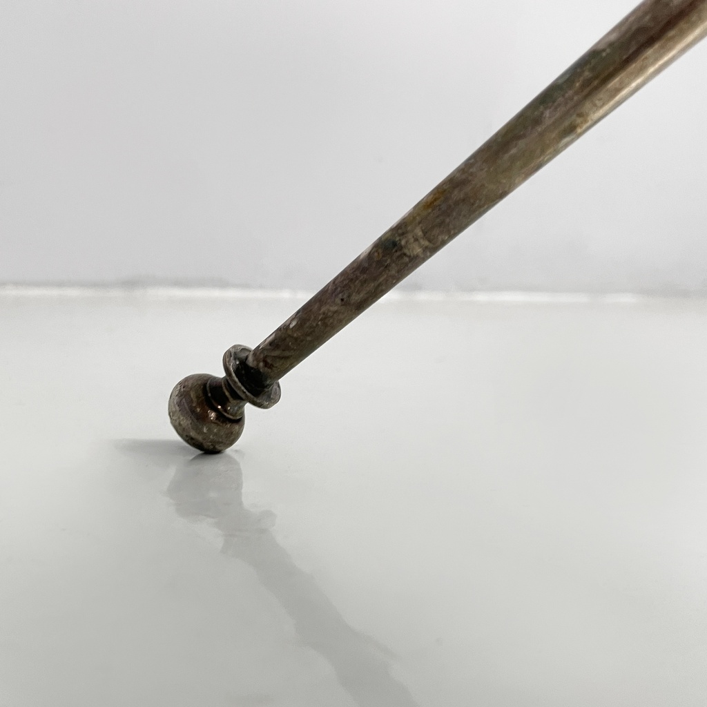 Tavolo da caffè in vetro e metallo brunito, 1960 ca.