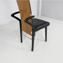 Sedie in legno e ottone di Pierre Cardin, 1980 ca.