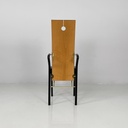 Sedie in legno e ottone di Pierre Cardin, 1980 ca.