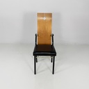 Sedie in legno e ottone di Pierre Cardin, 1980 ca.