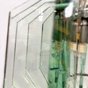 Lampadario in metallo e vetro di Max Ingrand per Fontana Arte, 1960 ca.