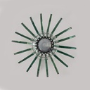 Lampadario in metallo e vetro di Max Ingrand per Fontana Arte, 1960 ca.