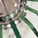 Lampadario in metallo e vetro di Max Ingrand per Fontana Arte, 1960 ca.