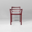 Sedia in legno bordeaux, 1980 ca.