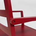 Sedia in legno bordeaux, 1980 ca.