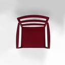 Sedia in legno bordeaux, 1980 ca.