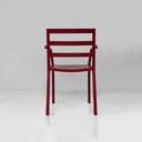 Sedia in legno bordeaux, 1980 ca.